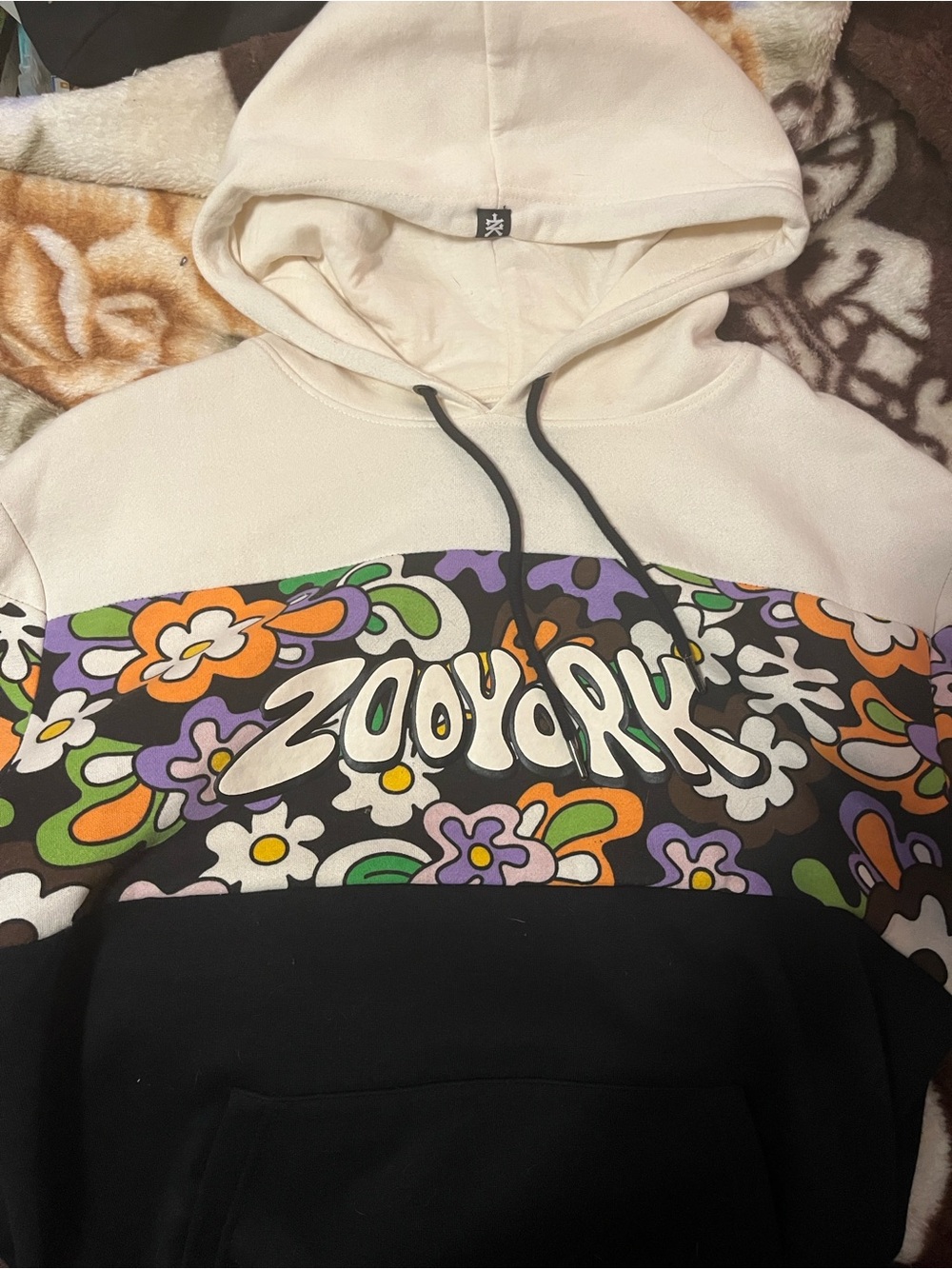 Zoo York Floral Colorblock Hoodie, like new!!